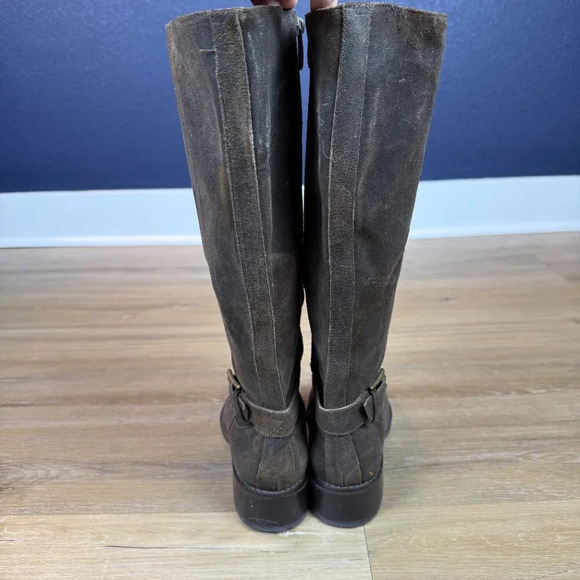 Unique Donald J. Pliner Suede Leather Knee High Riding Boots, Brown, Size 7 - Picture 10 of 10